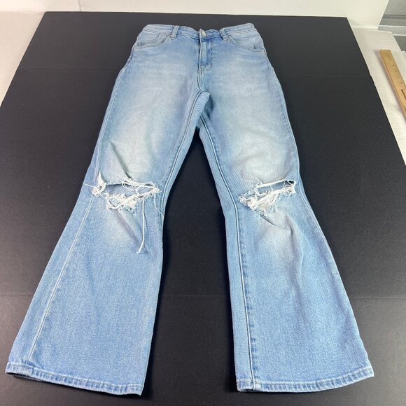 ROLLA'S Denim - Rolla's Jean Women's 25x26* Dusters Boot Cut Light Blue Distressed Denim Tag 25